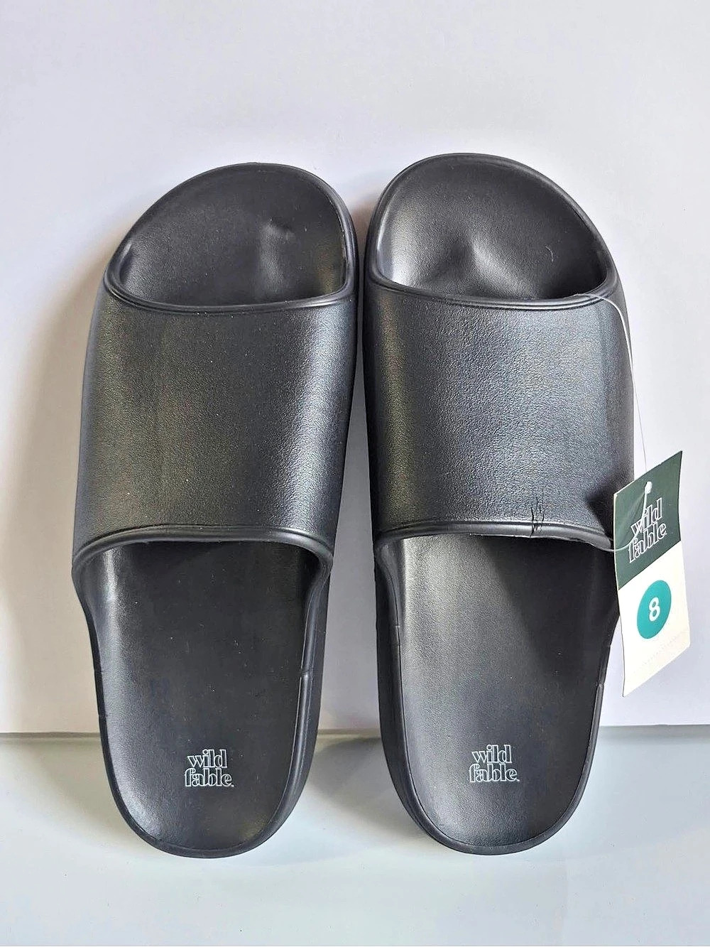 Wild fable Black Slide Sandals Size US 8 NWT